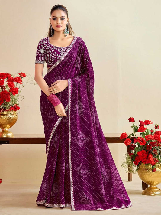 Chiffon Traditional Silk Saree