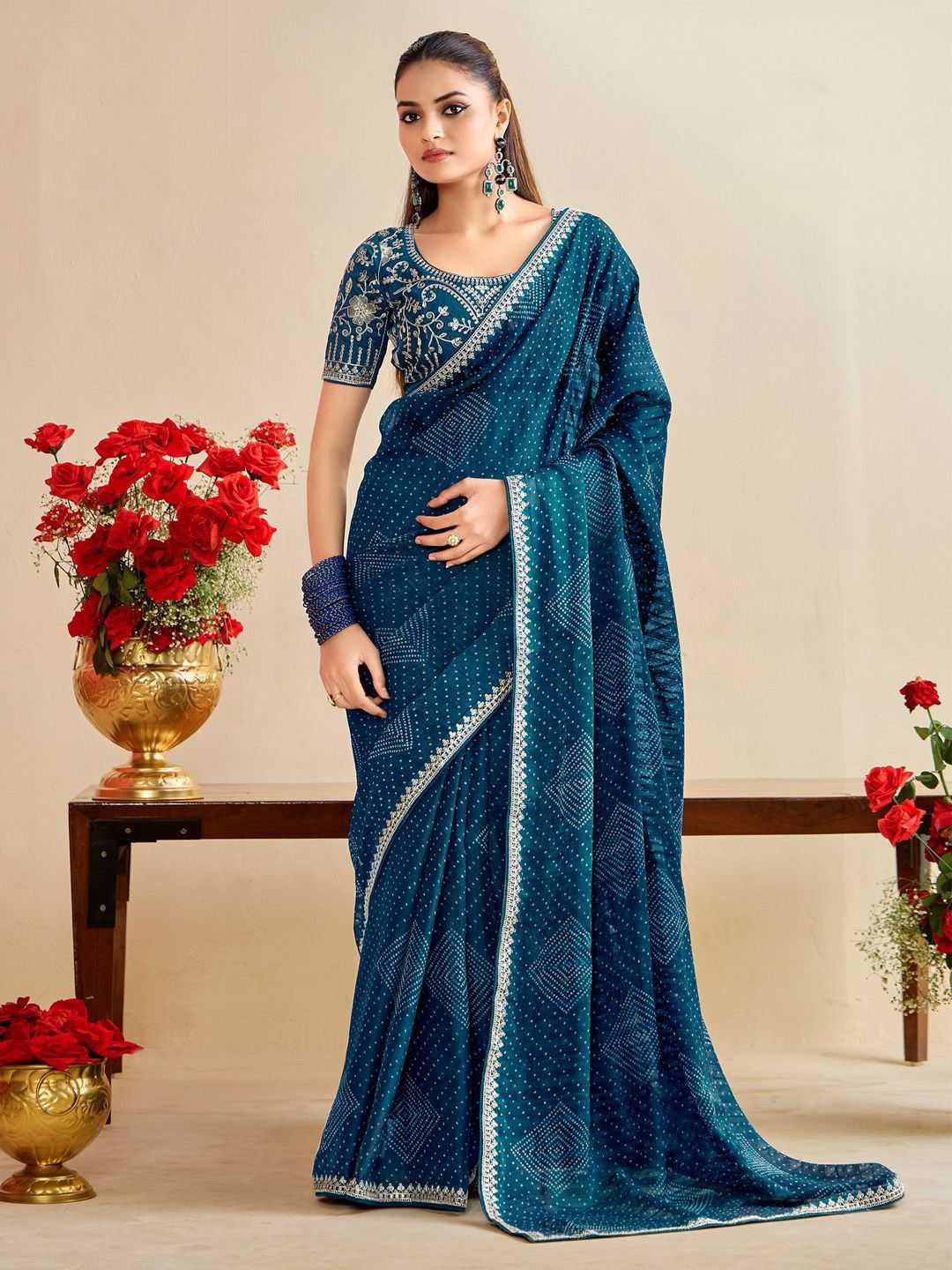 Chiffon Traditional Silk Saree