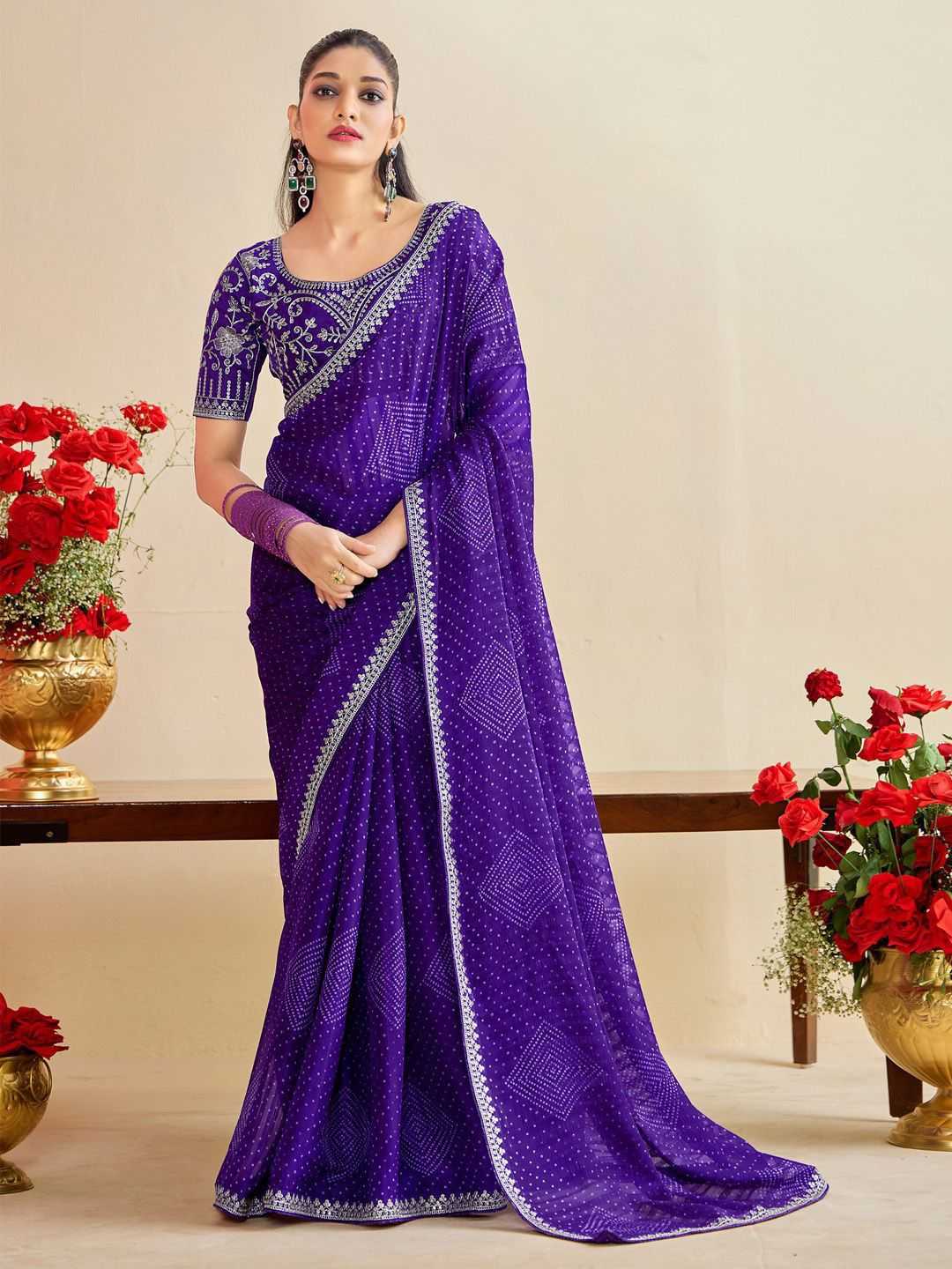 Chiffon Traditional Silk Saree