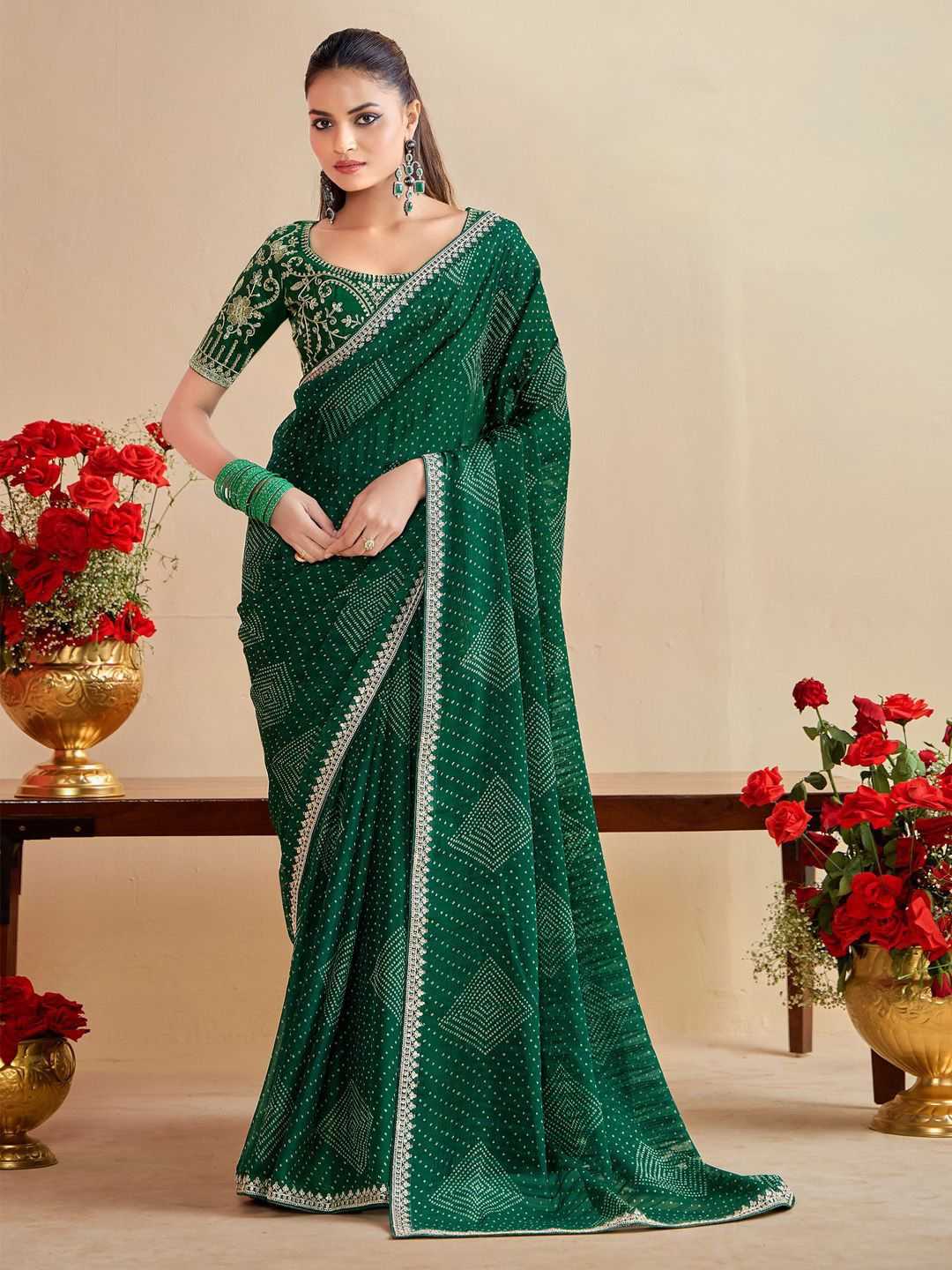 Chiffon Traditional Silk Saree