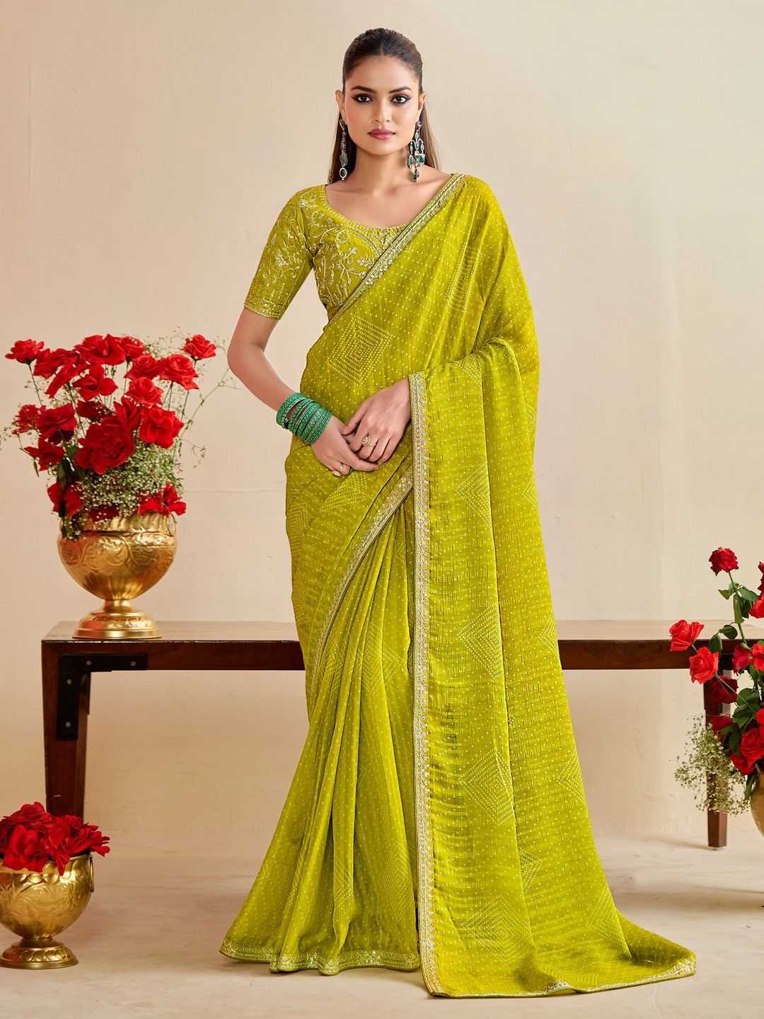 Chiffon Traditional Silk Saree