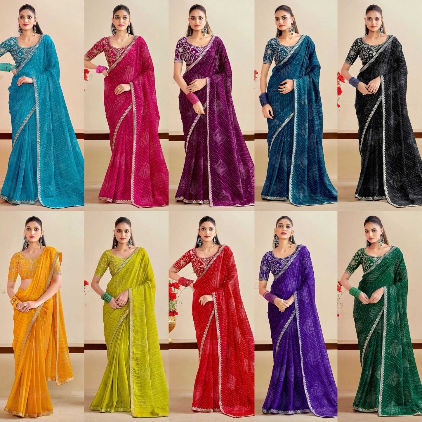 Chiffon Traditional Silk Saree