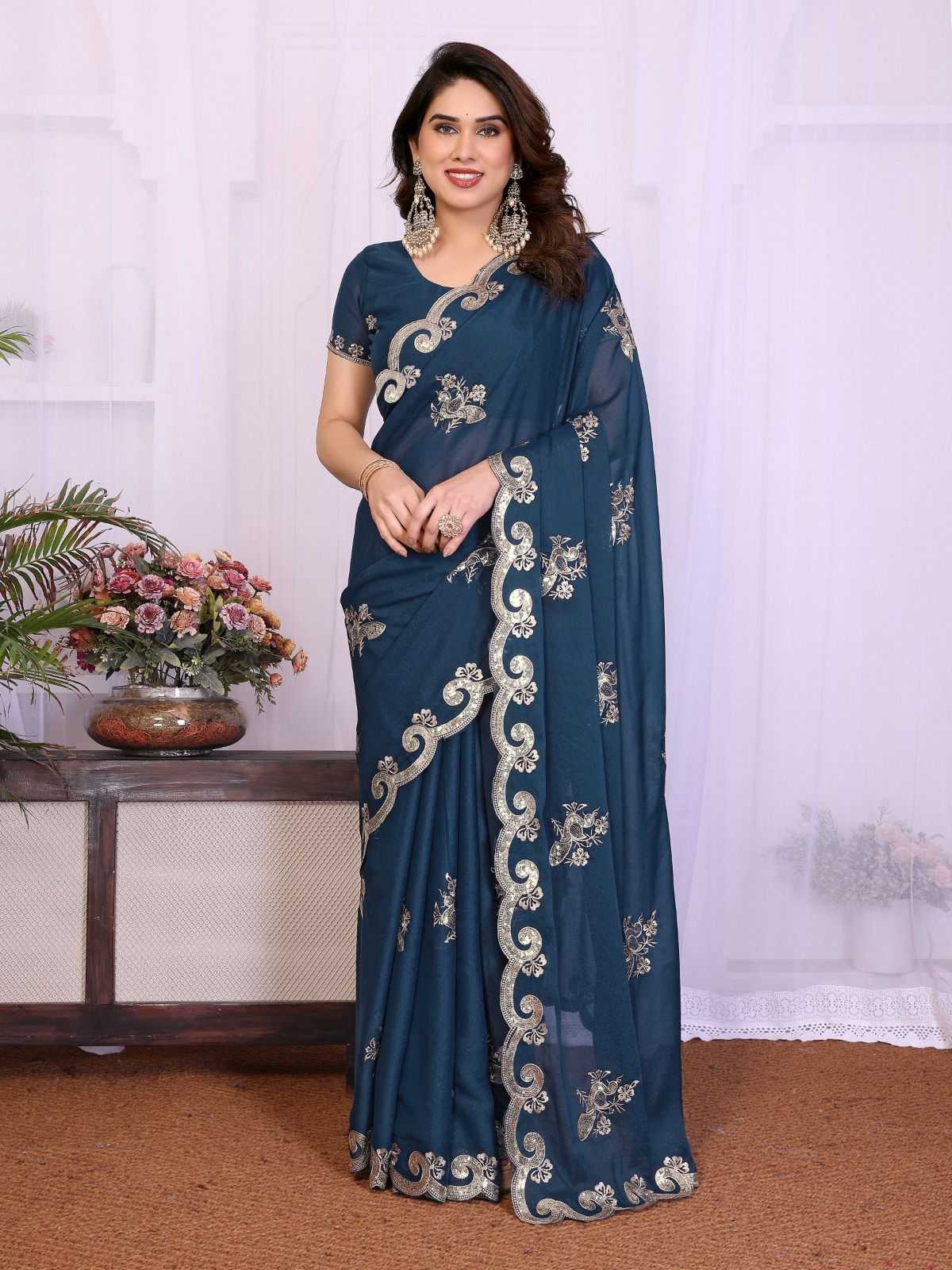 Georgette Party Wear Silk Saree