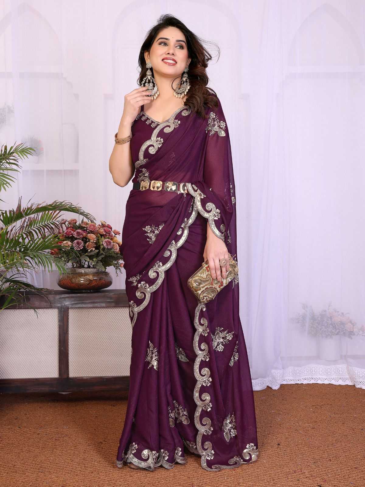 Georgette Party Wear Silk Saree
