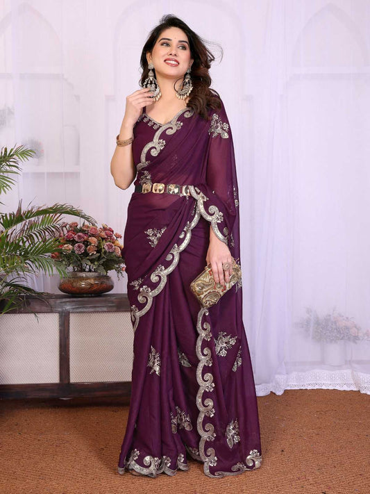 Georgette Party Wear Silk Saree