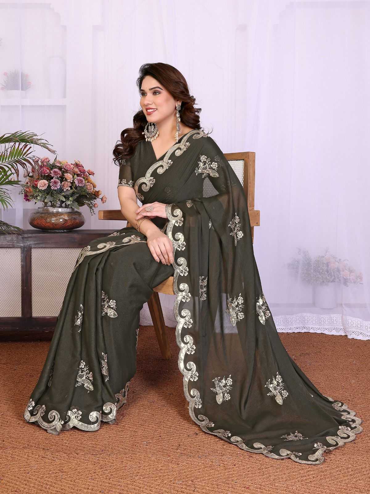 Georgette Party Wear Silk Saree