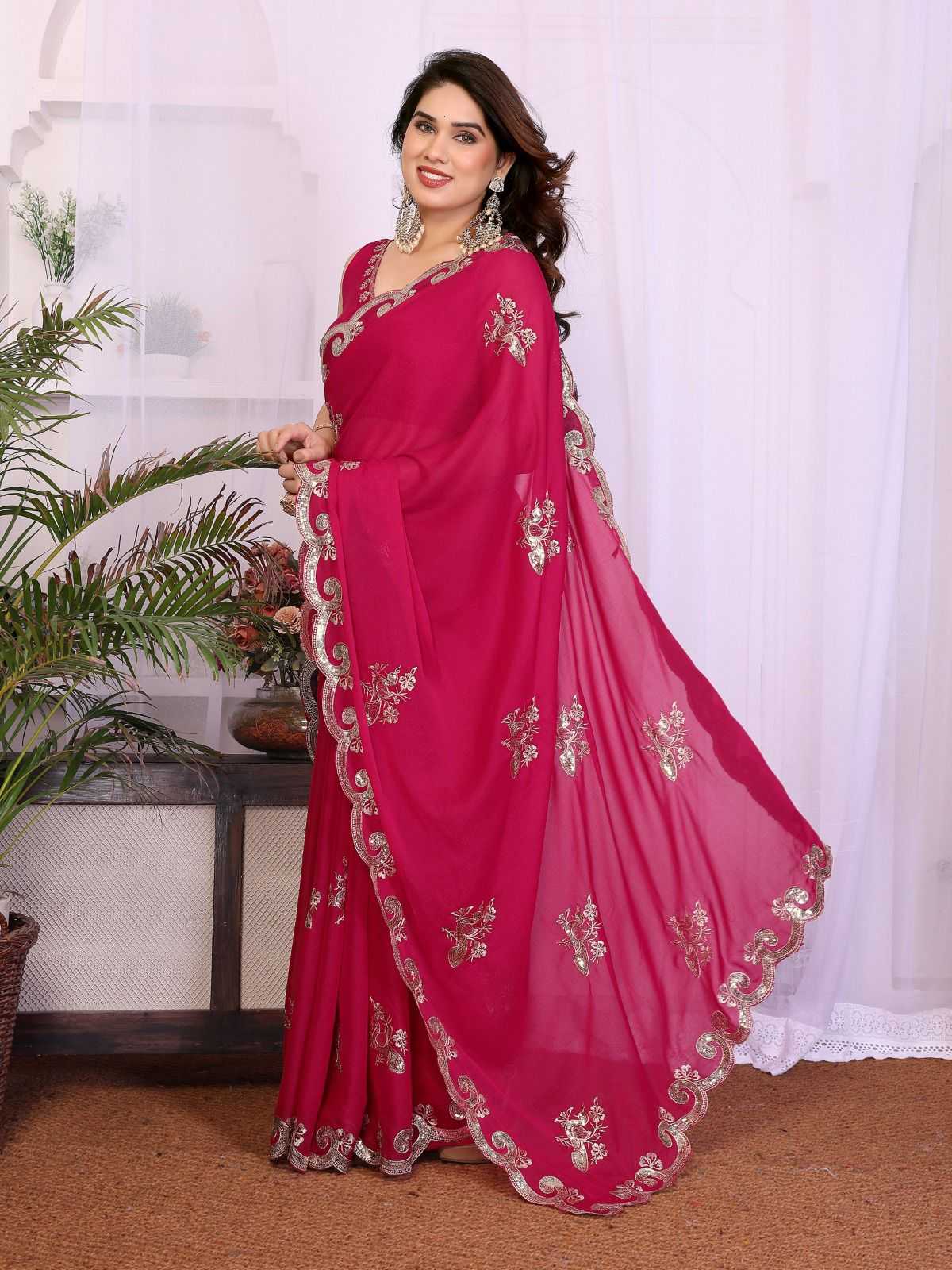 Georgette Party Wear Silk Saree