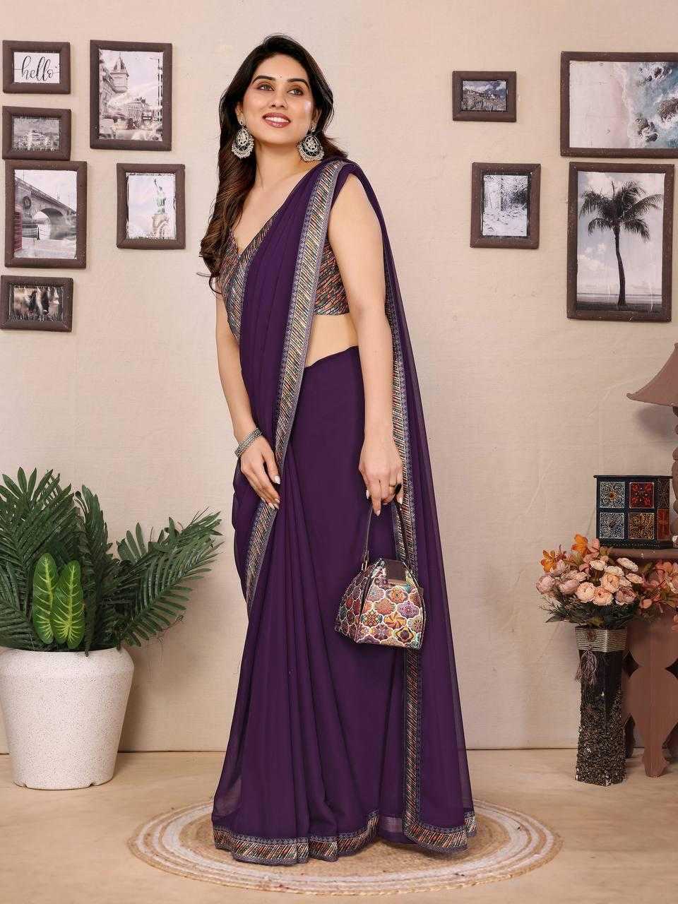 Aakash Georgette Printed Saree