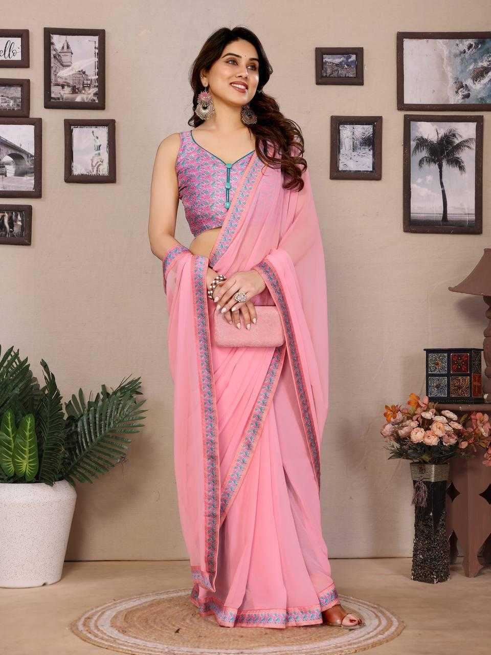 Aakash Georgette Printed Saree