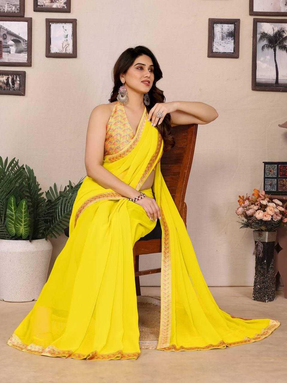 Aakash Georgette Printed Saree