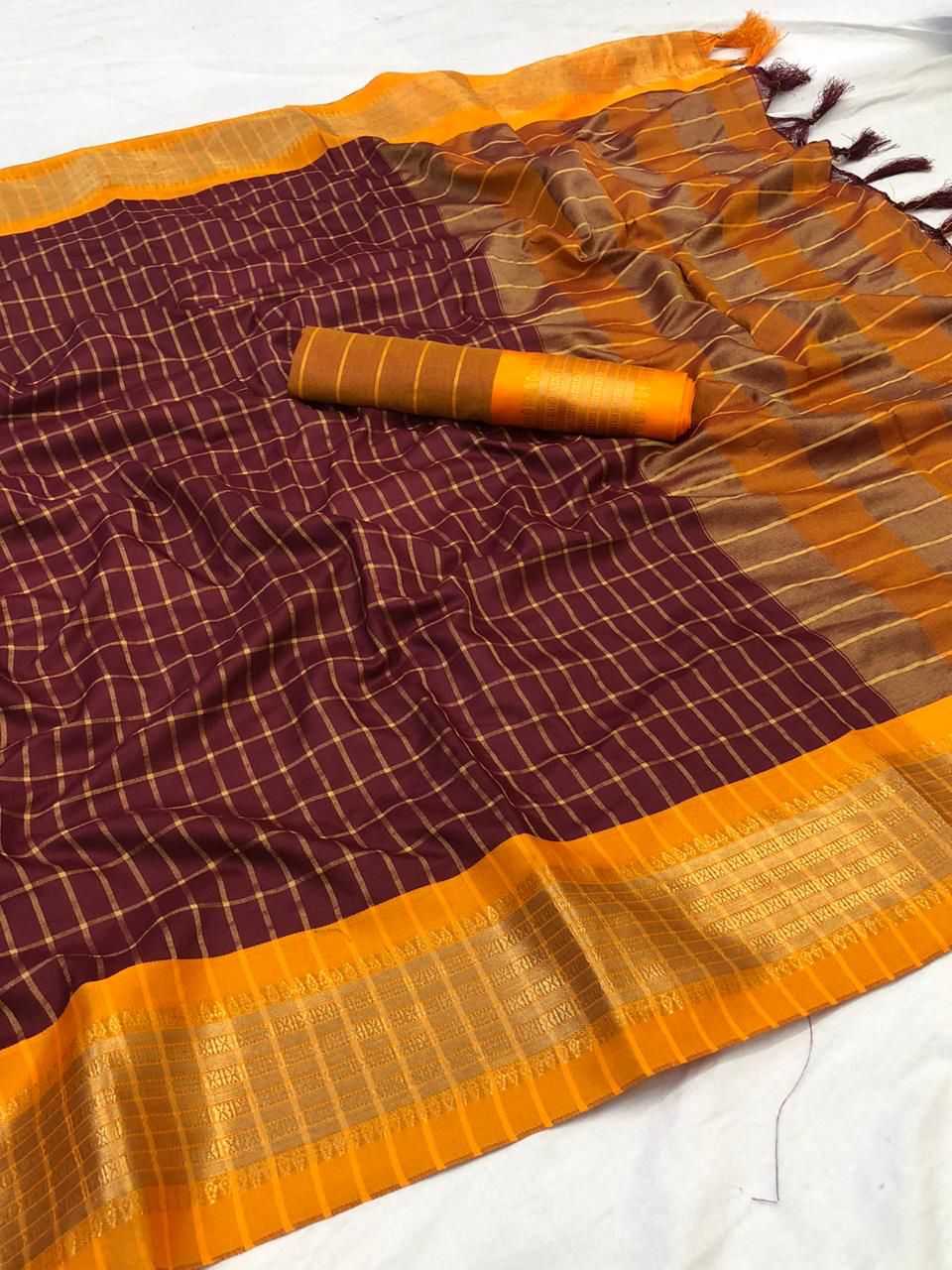 Covid Cotton Designer Saree