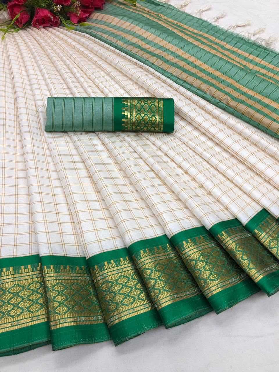 Covid Cotton Designer Saree