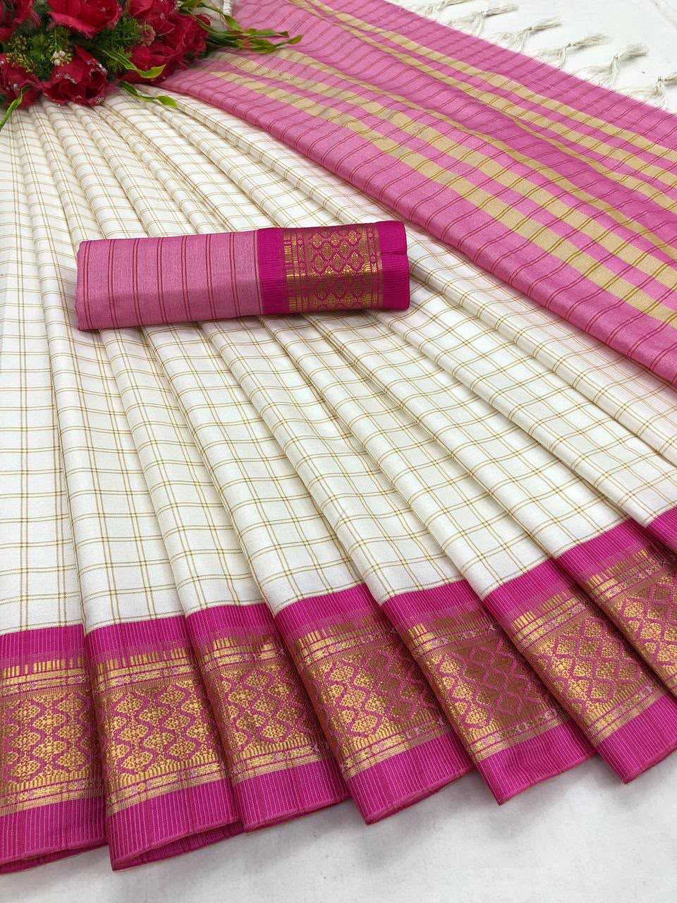 Covid Cotton Designer Saree