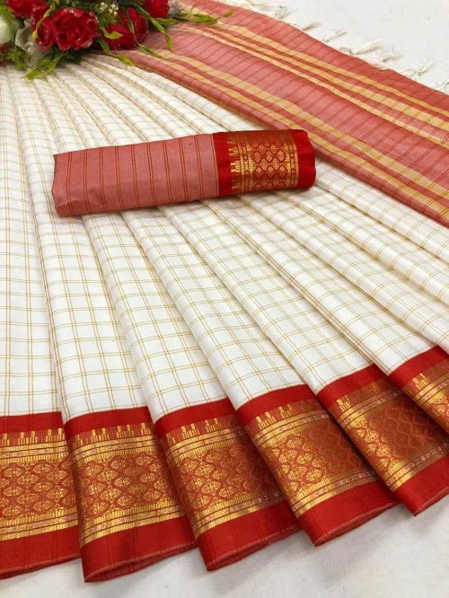 Covid Cotton Designer Saree