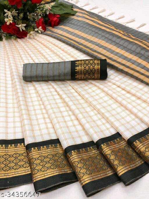 Covid Cotton Designer Saree