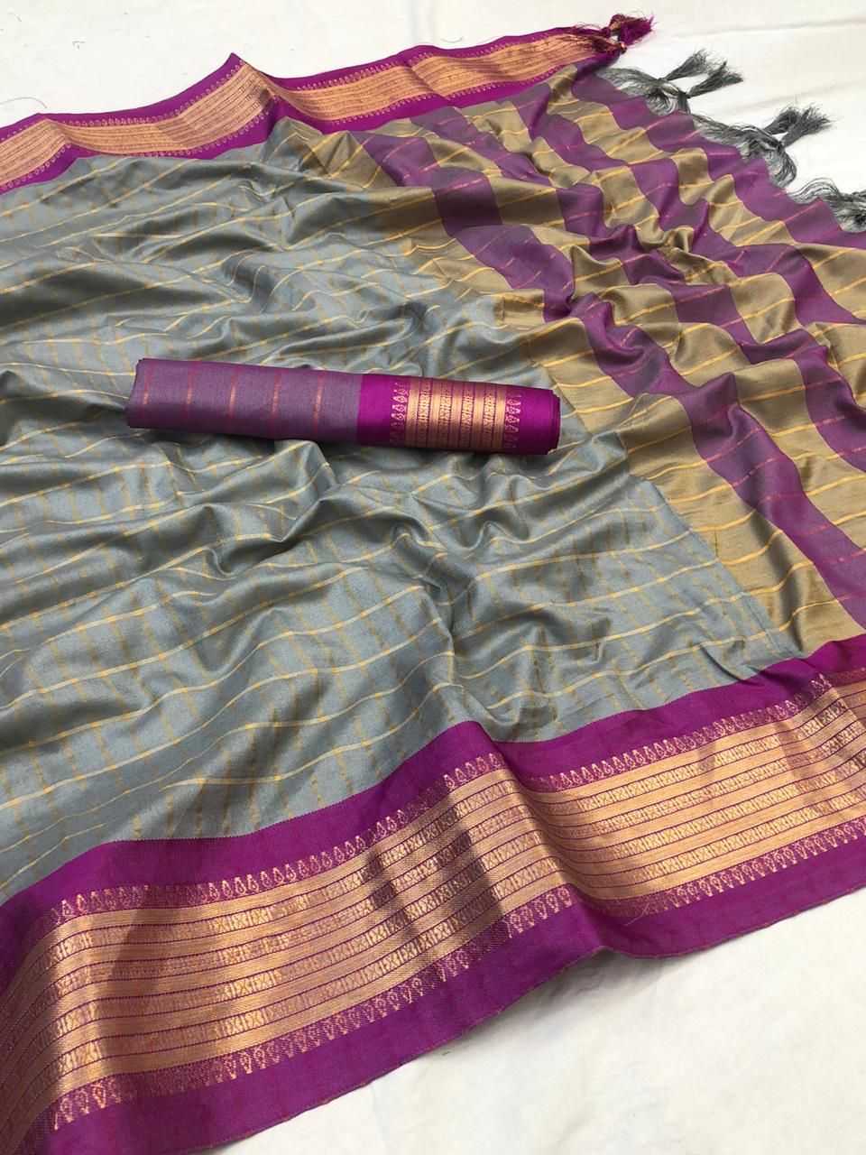 Covid Cotton Designer Saree