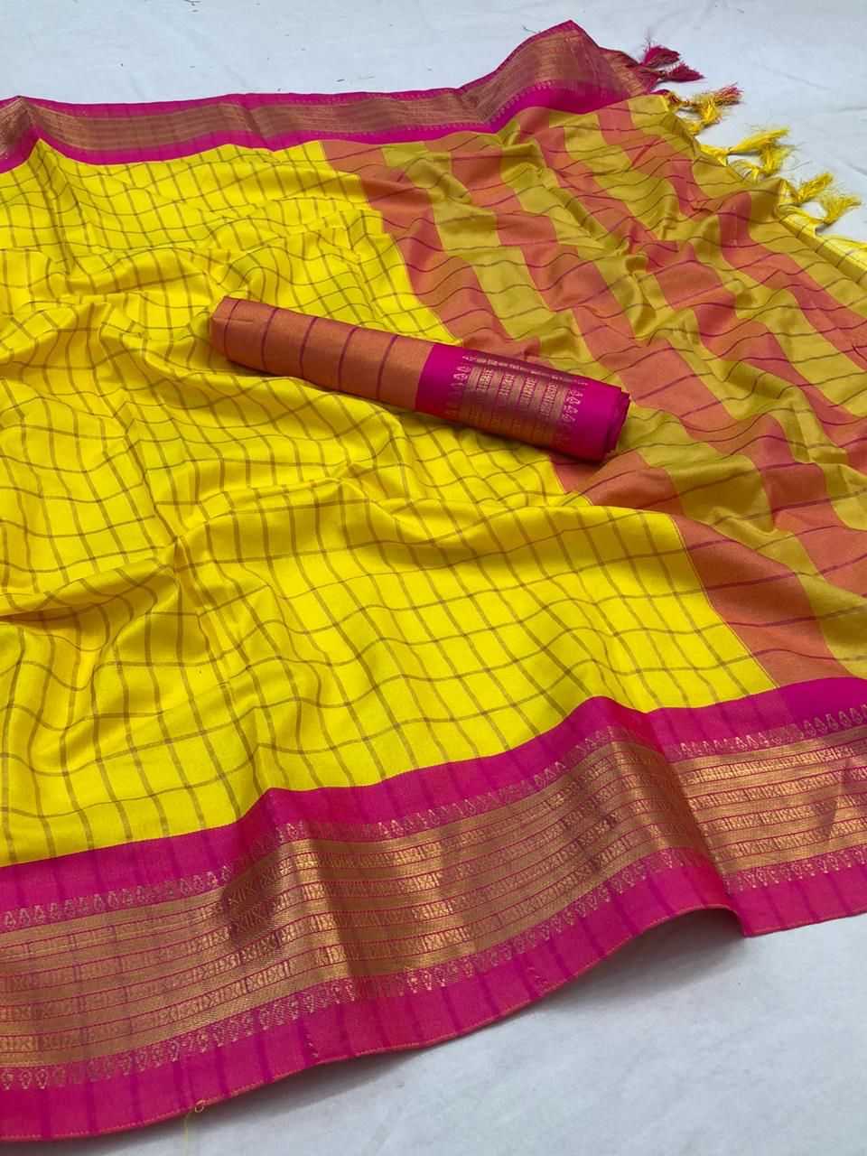 Covid Cotton Designer Saree