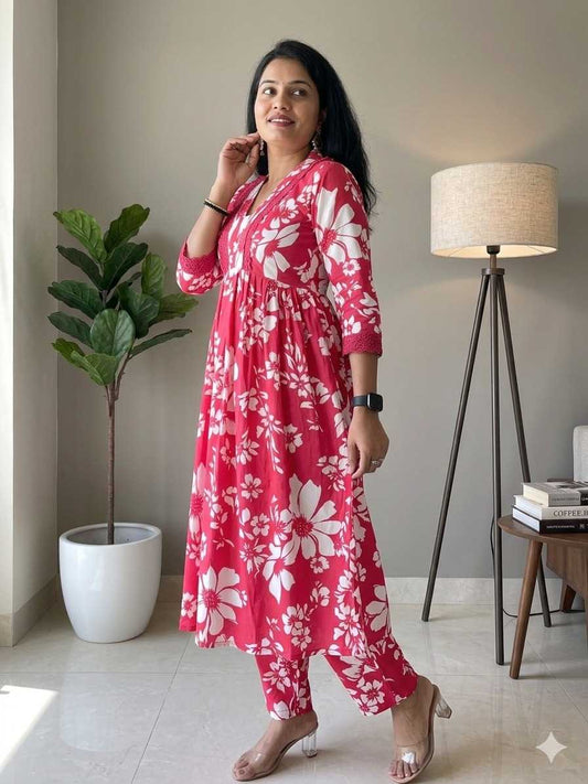 Cotton Printed Suit