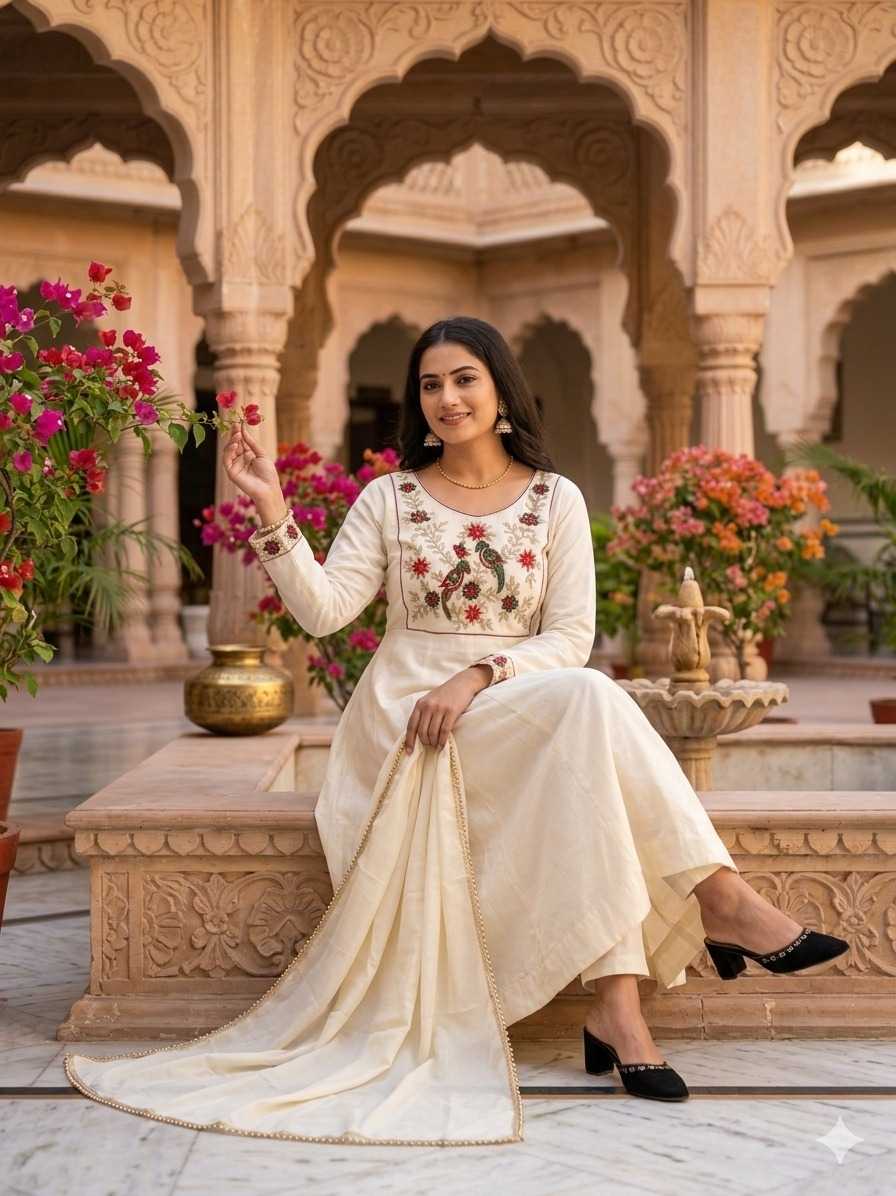 Embroidery Gown
