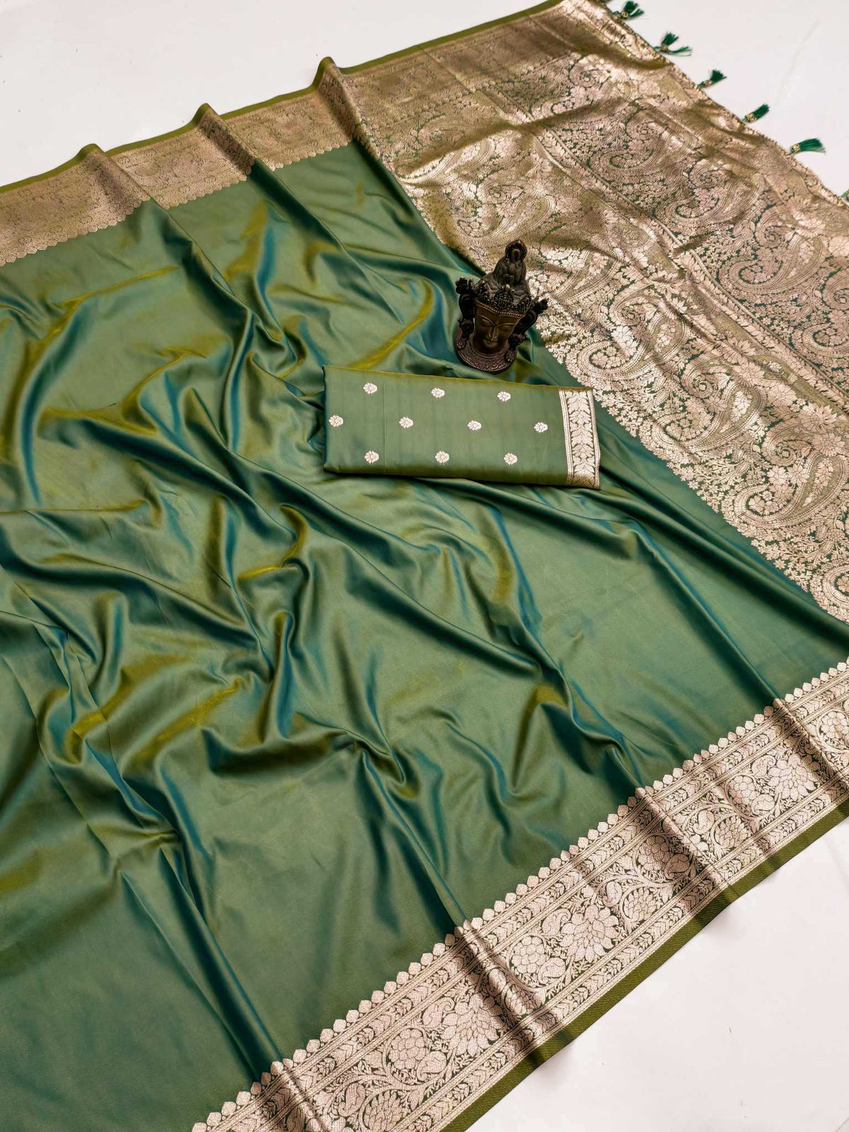 Banarasi Soft Silk Saree in Blue
