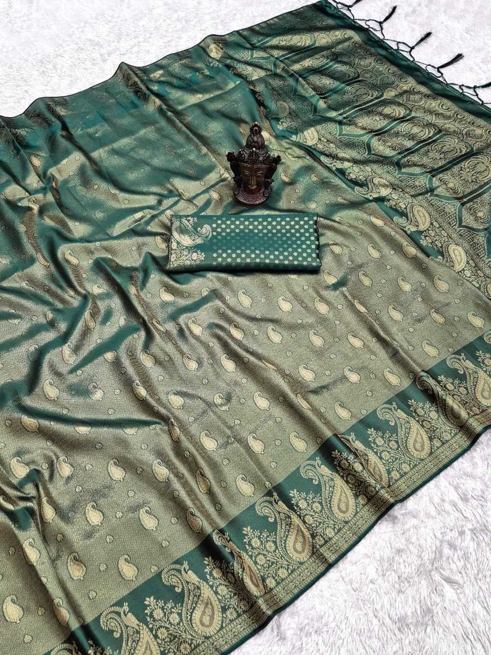 Mango Satin Silk Soft Saree