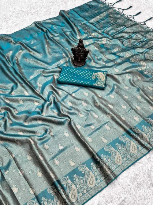 Mango Satin Silk Soft Saree