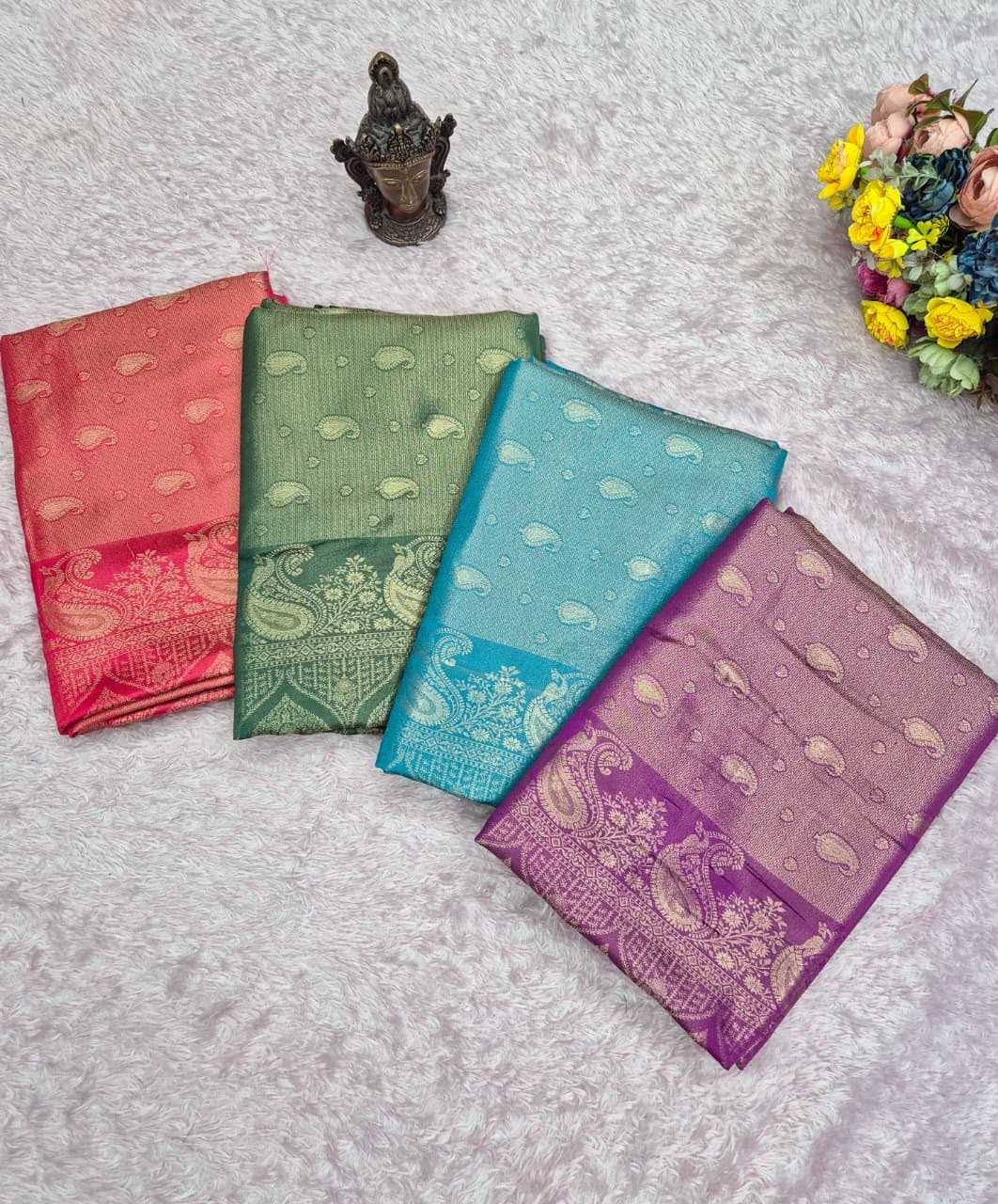 Mango Satin Silk Soft Saree