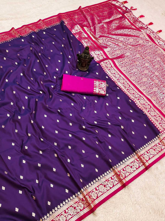 Banarasi Soft Silk Zari Border Saree