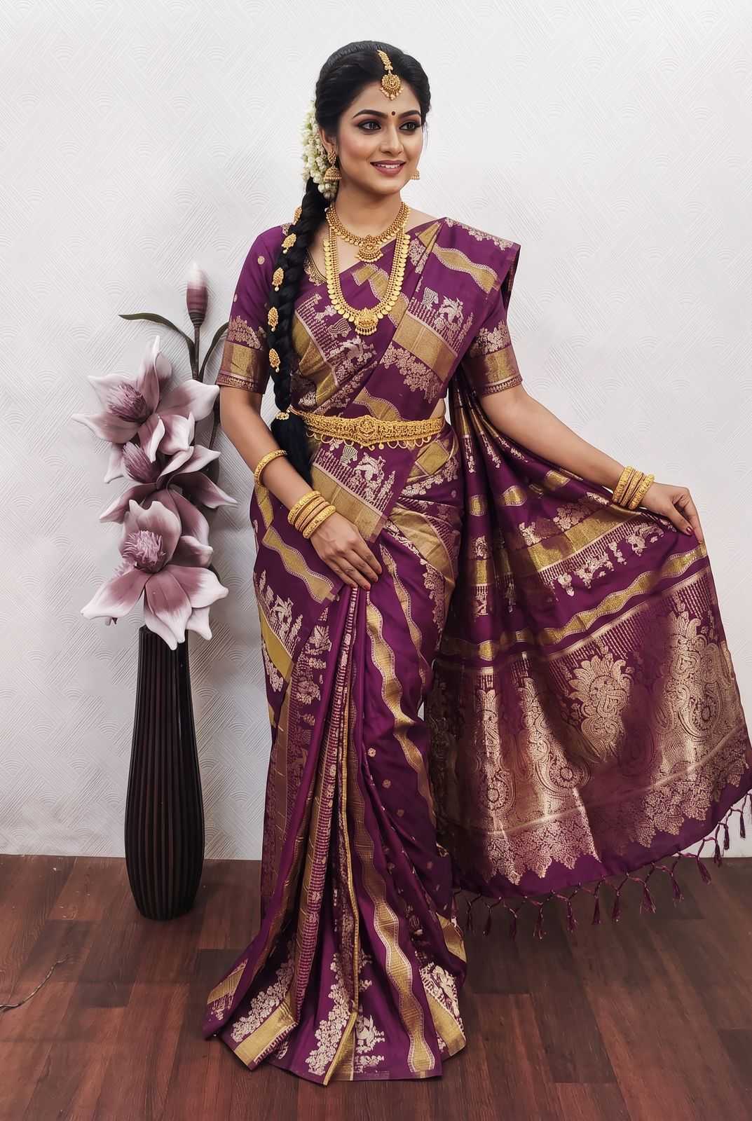 Trisha Banarasi Soft Silk Saree