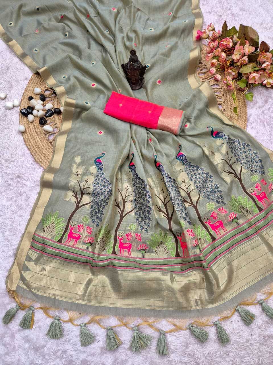 Vantara Cotton Designer Saree