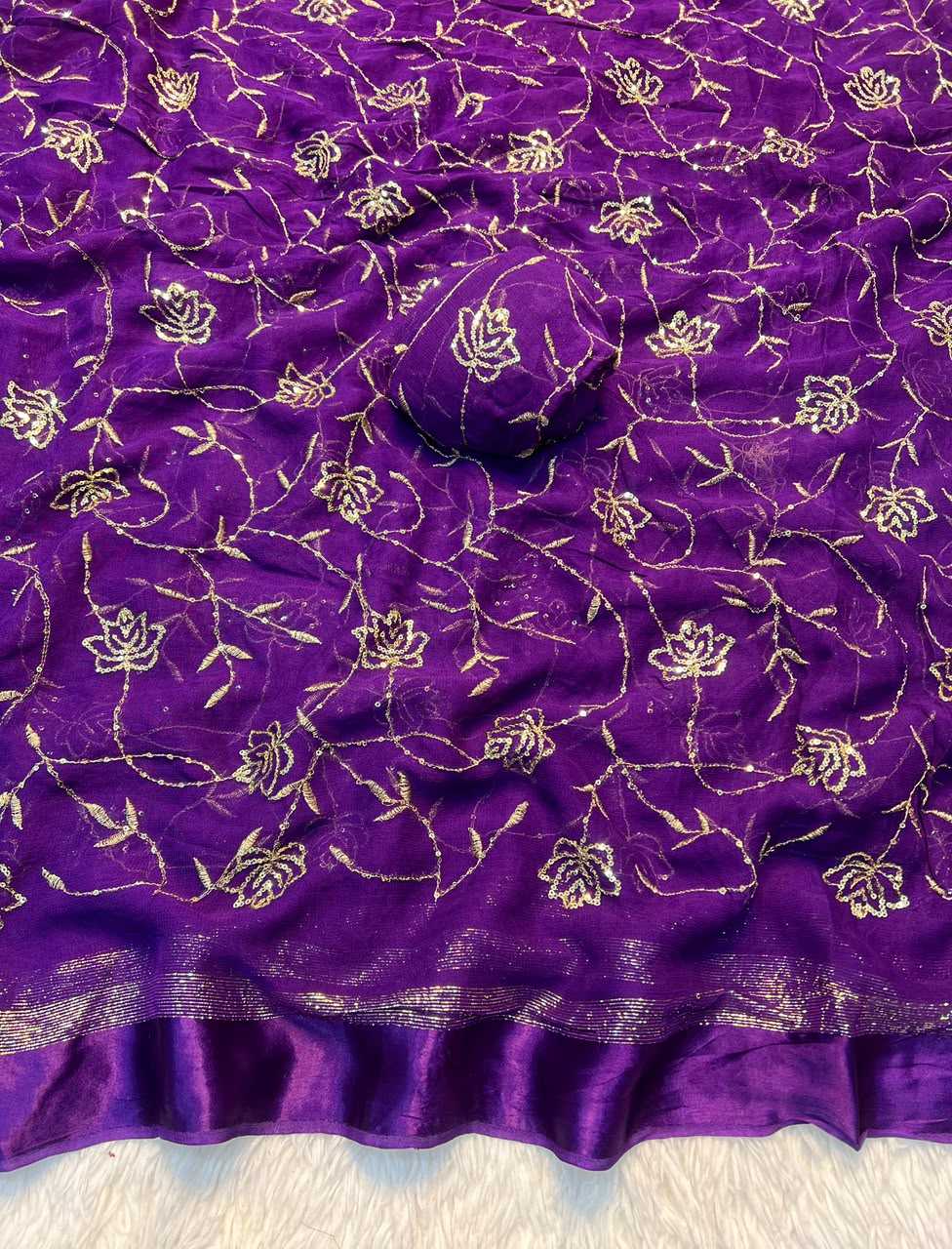 Pure Viscos Georgette Saree