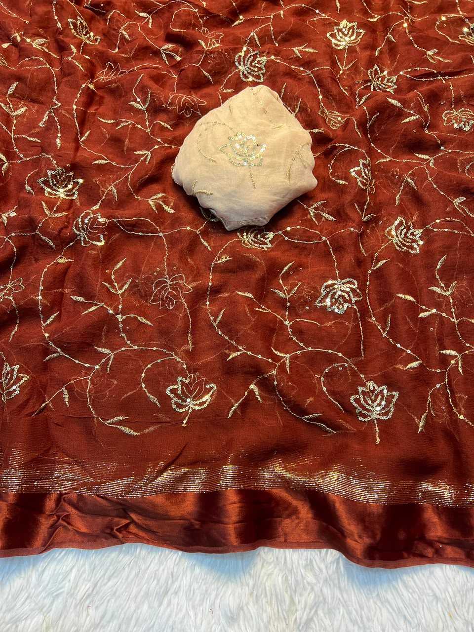 Pure Viscos Georgette Saree