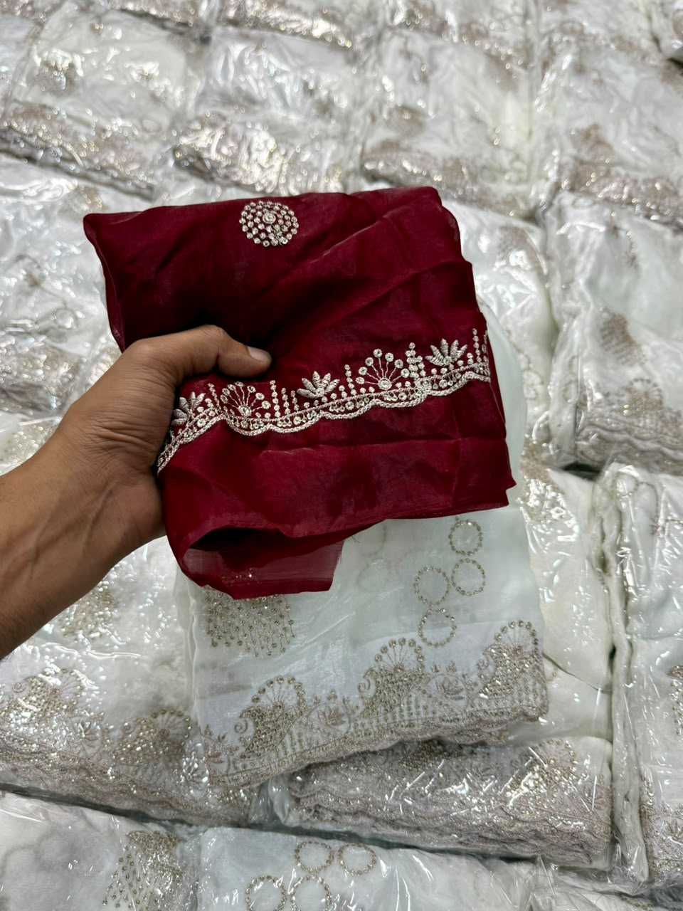 Agamya Space Silk Embroidered Saree