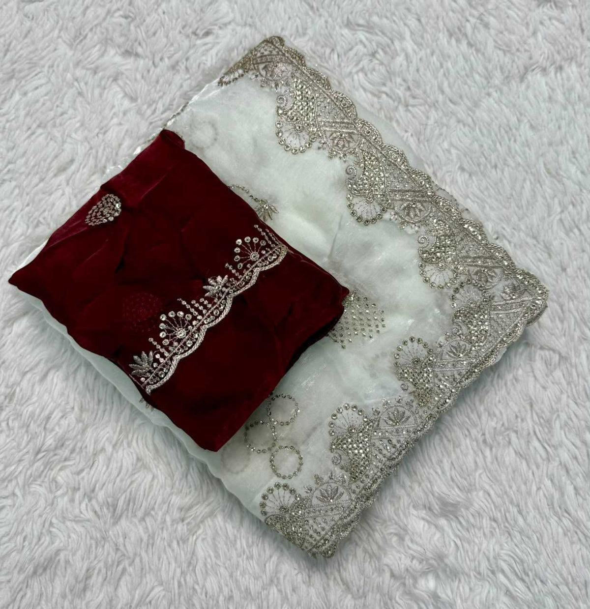 Agamya Space Silk Embroidered Saree