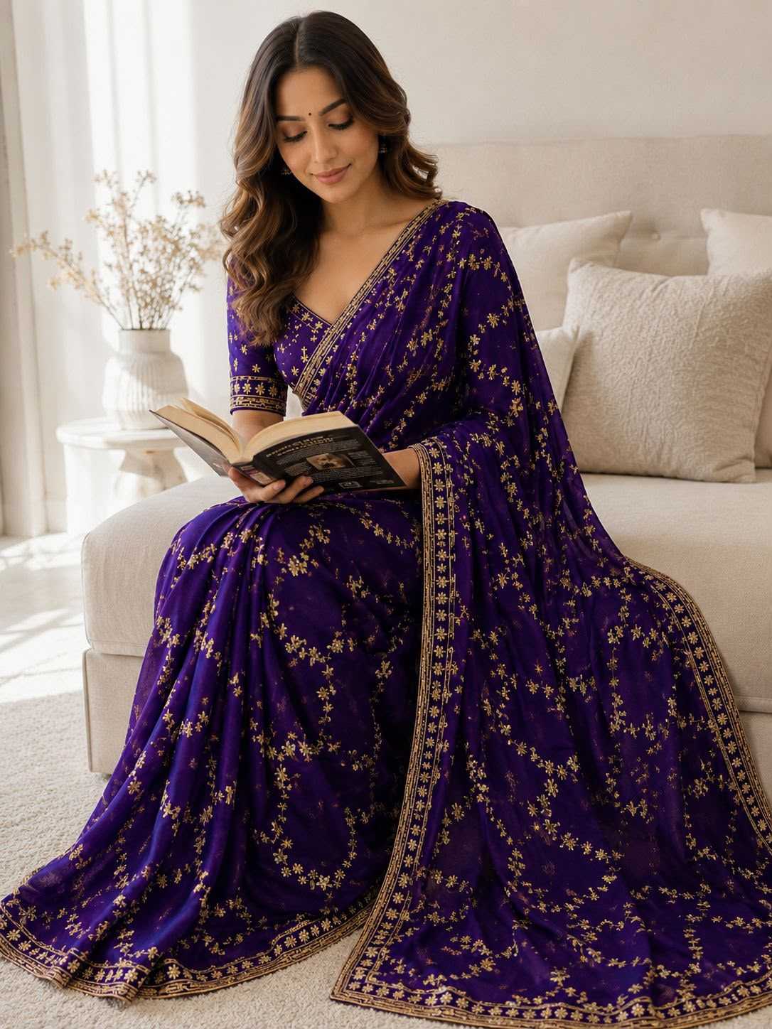 Space Silk Designer Saree