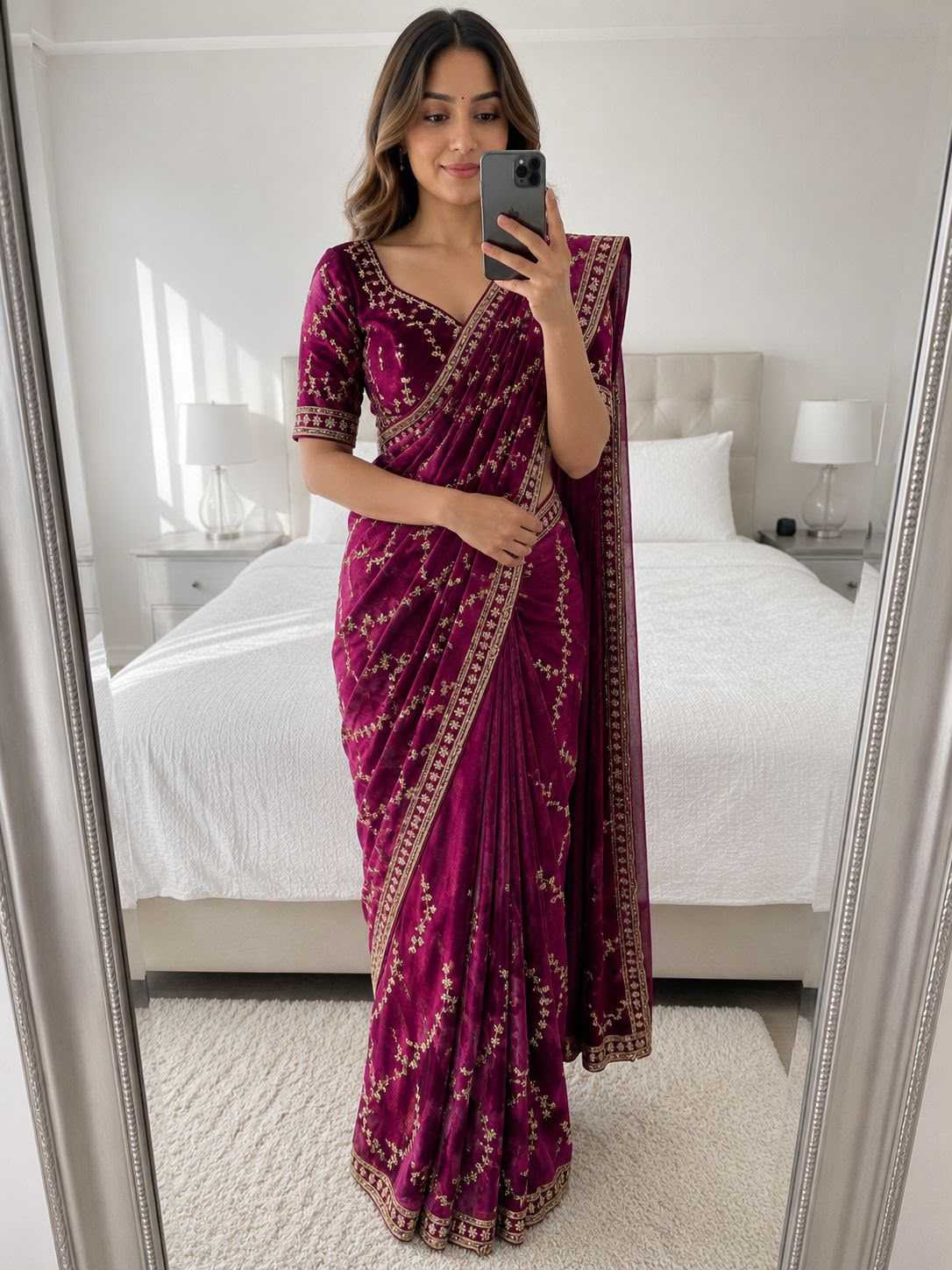 Space Silk Designer Saree