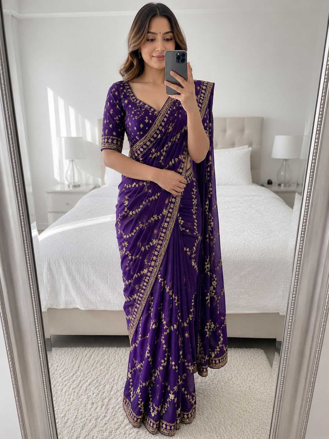 Space Silk Designer Saree
