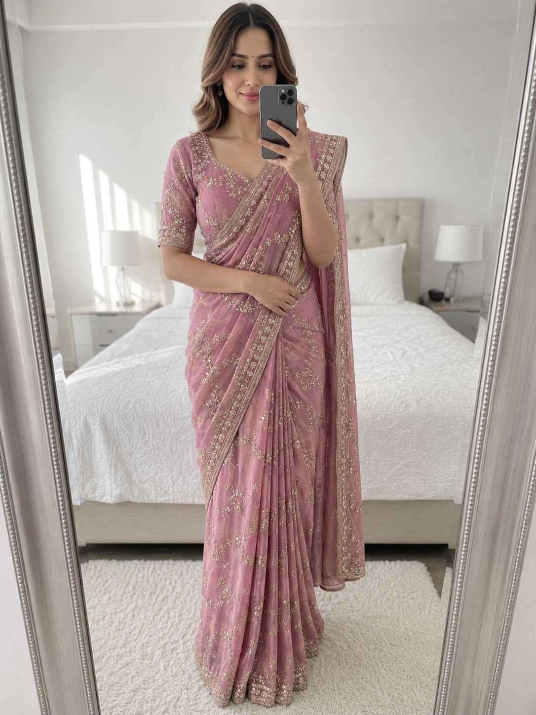 Space Silk Designer Saree