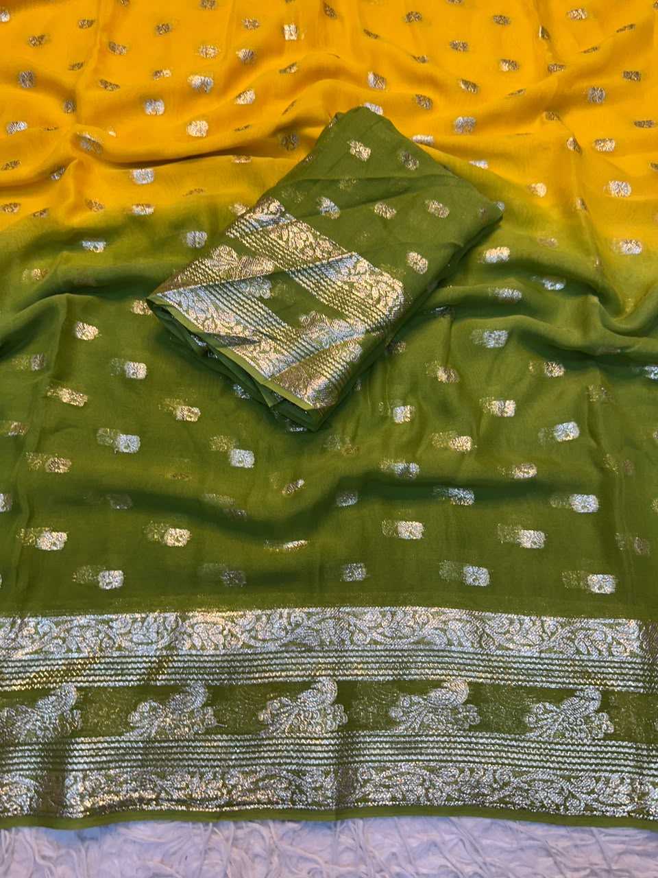 Amaira Premium Georgette Designer Saree in Red