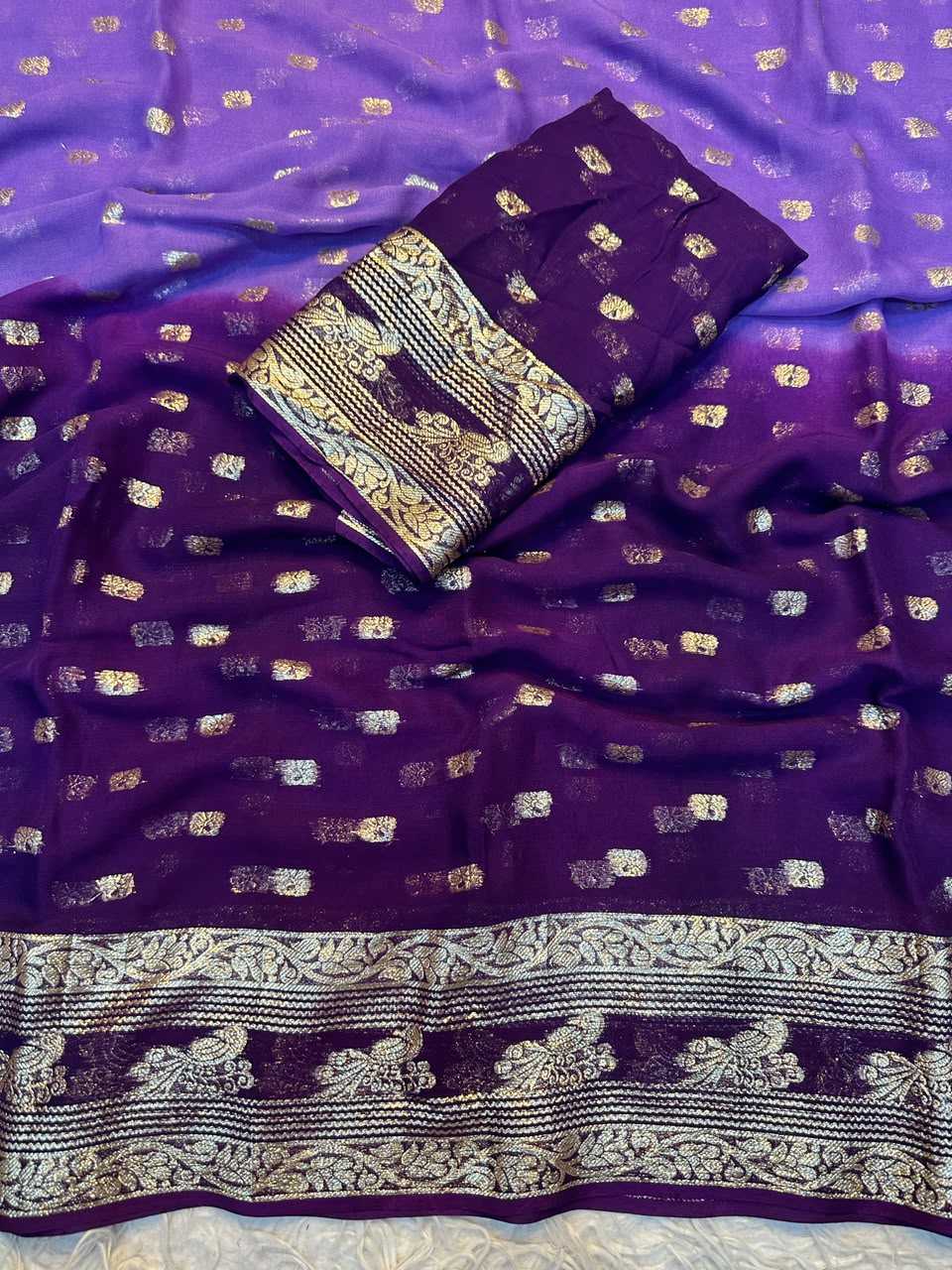 Amaira Premium Georgette Designer Saree in Red