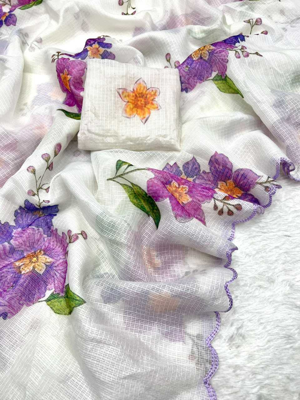 Anvi Kota Silk Kora Saree