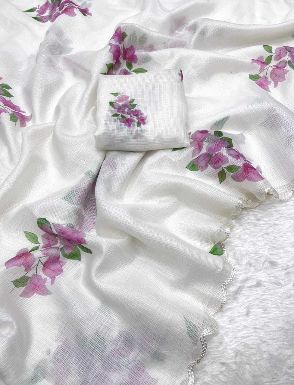 Anvi Kota Silk Kora Saree