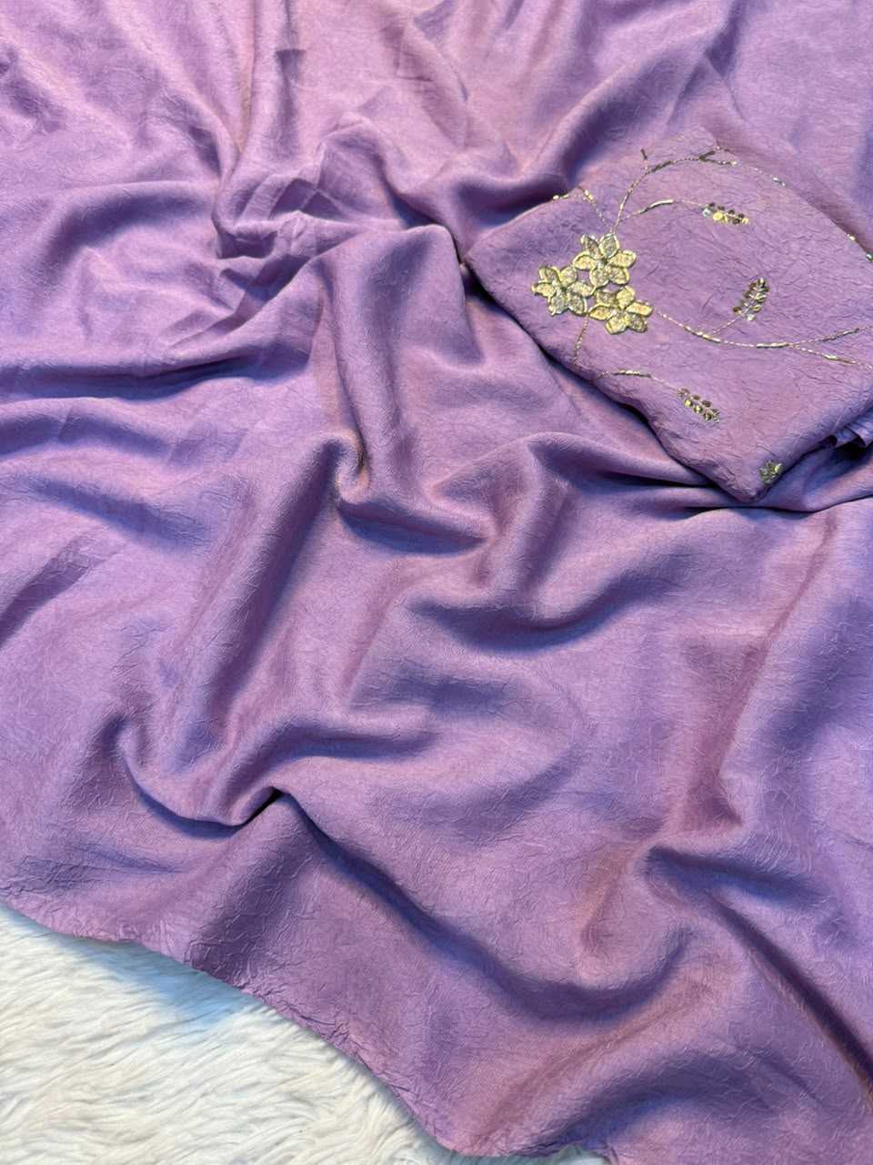 Avantika Space Silk Soft Saree in Lavender