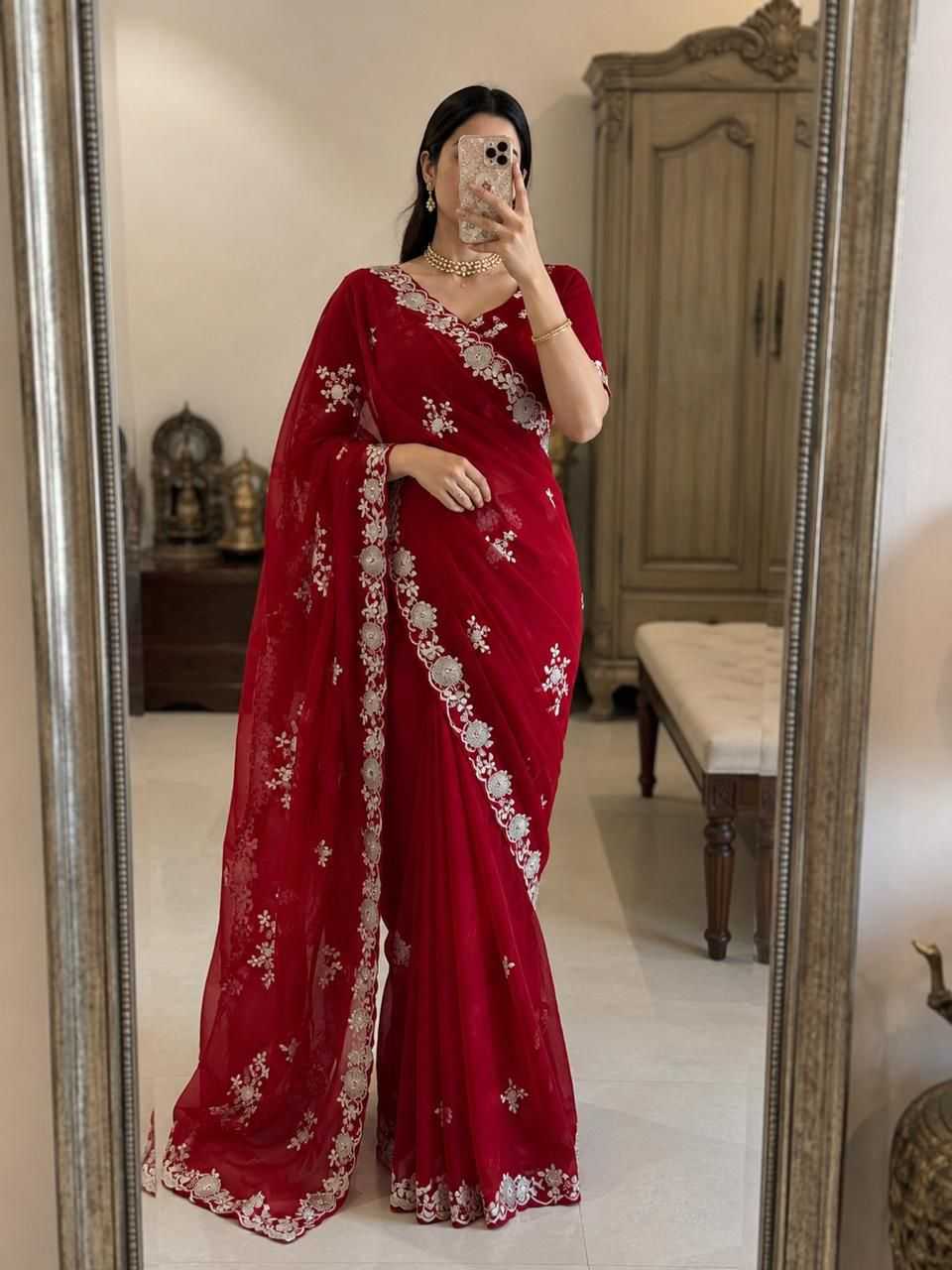 Chaitra Crush Silk Party Wear Saree