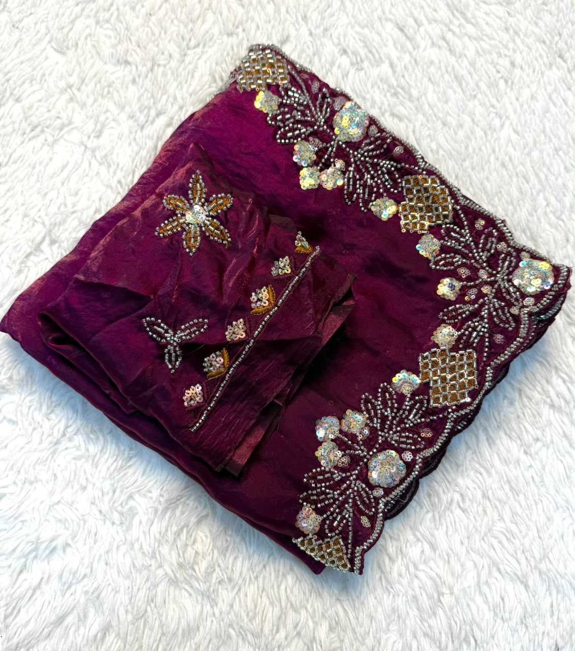 Falguni Space Silk Soft Saree