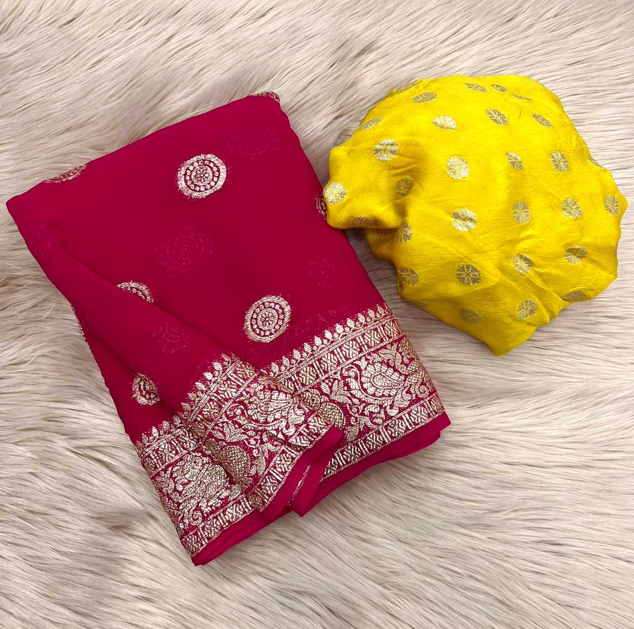 Pure Viscos Georgette Saree