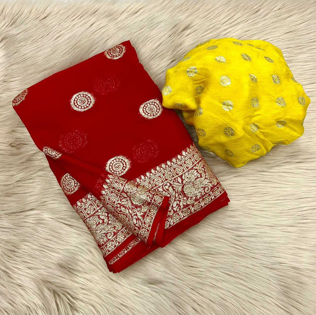 Pure Viscos Georgette Saree