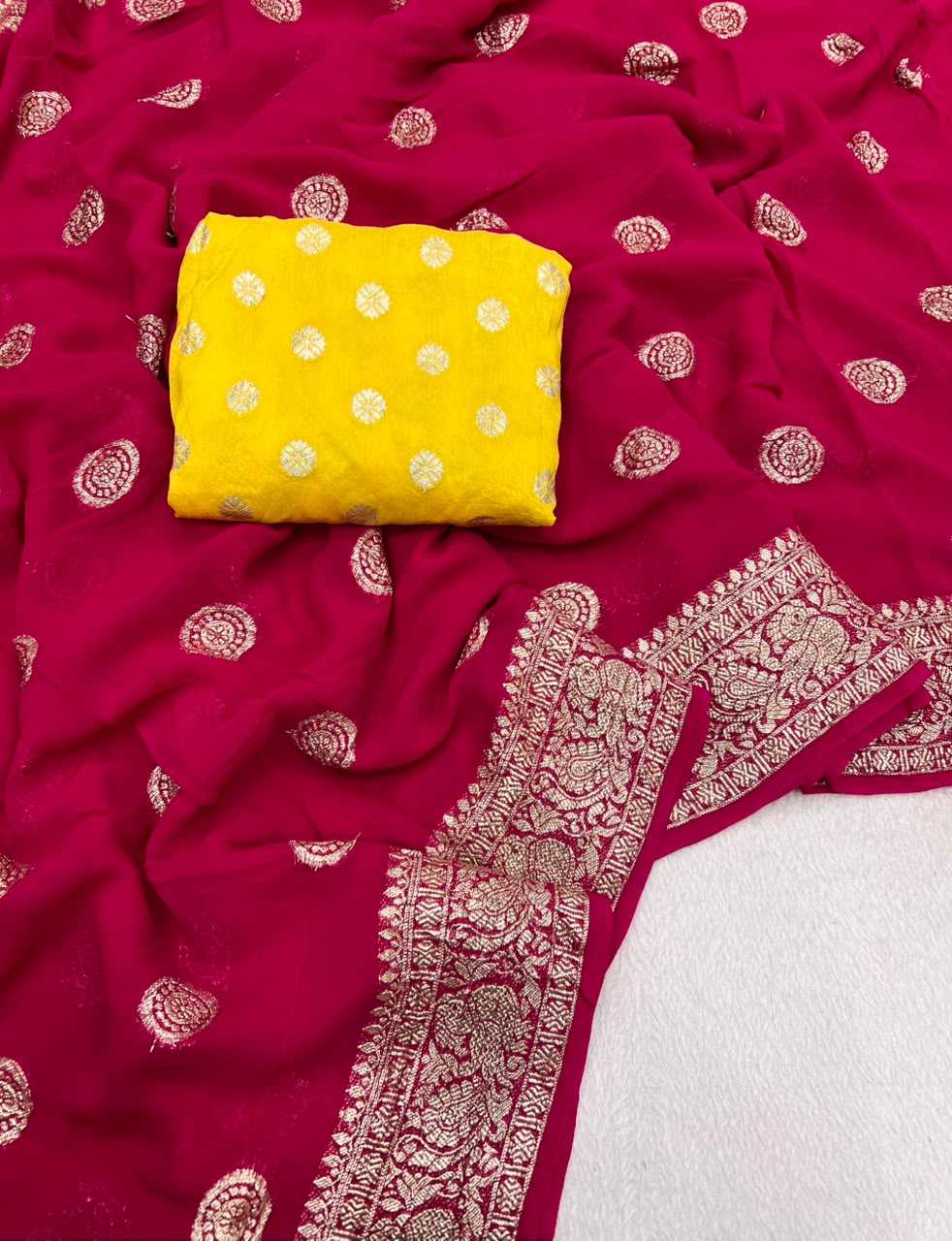Pure Viscos Georgette Saree