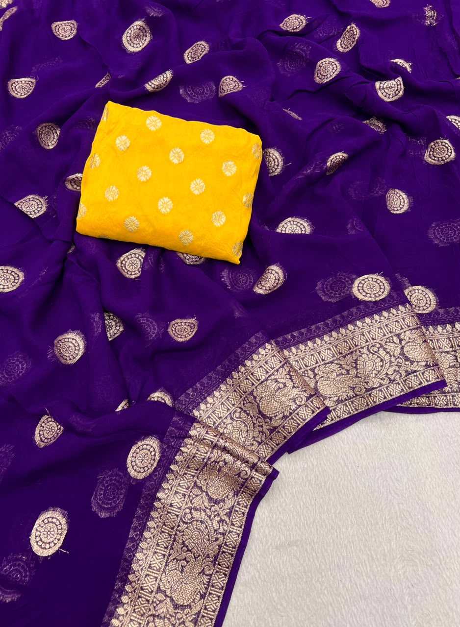 Pure Viscos Georgette Saree