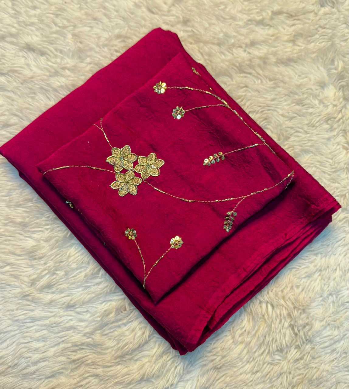 Crush Silk Party Wear Saree